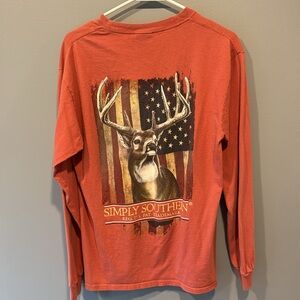 Simply Southern Men’s Size Medium long sleeve buck shirt
